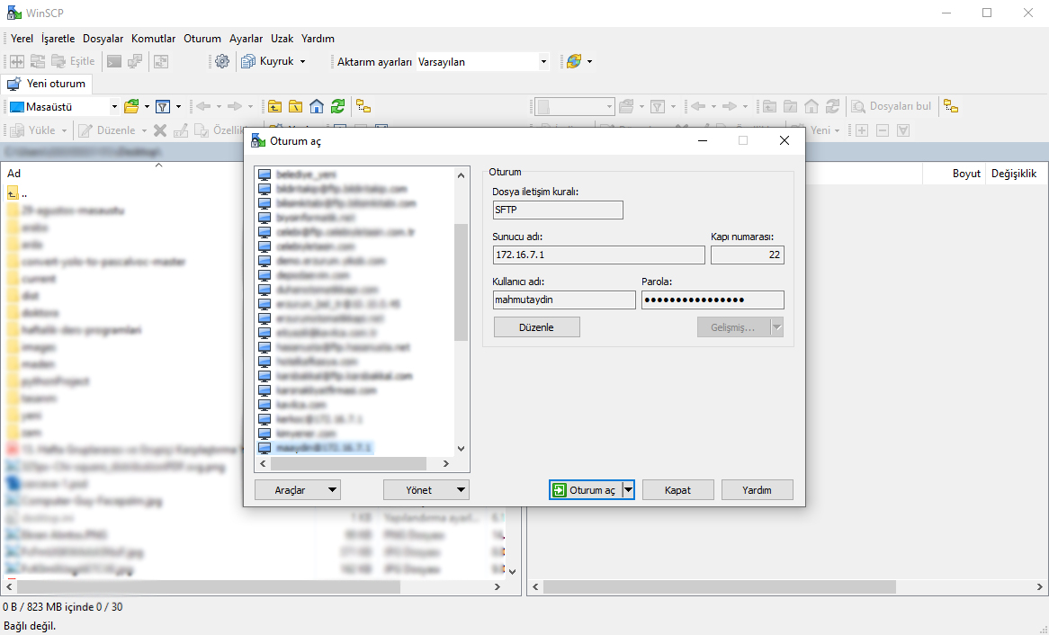 TRUBA FTP WINSCP