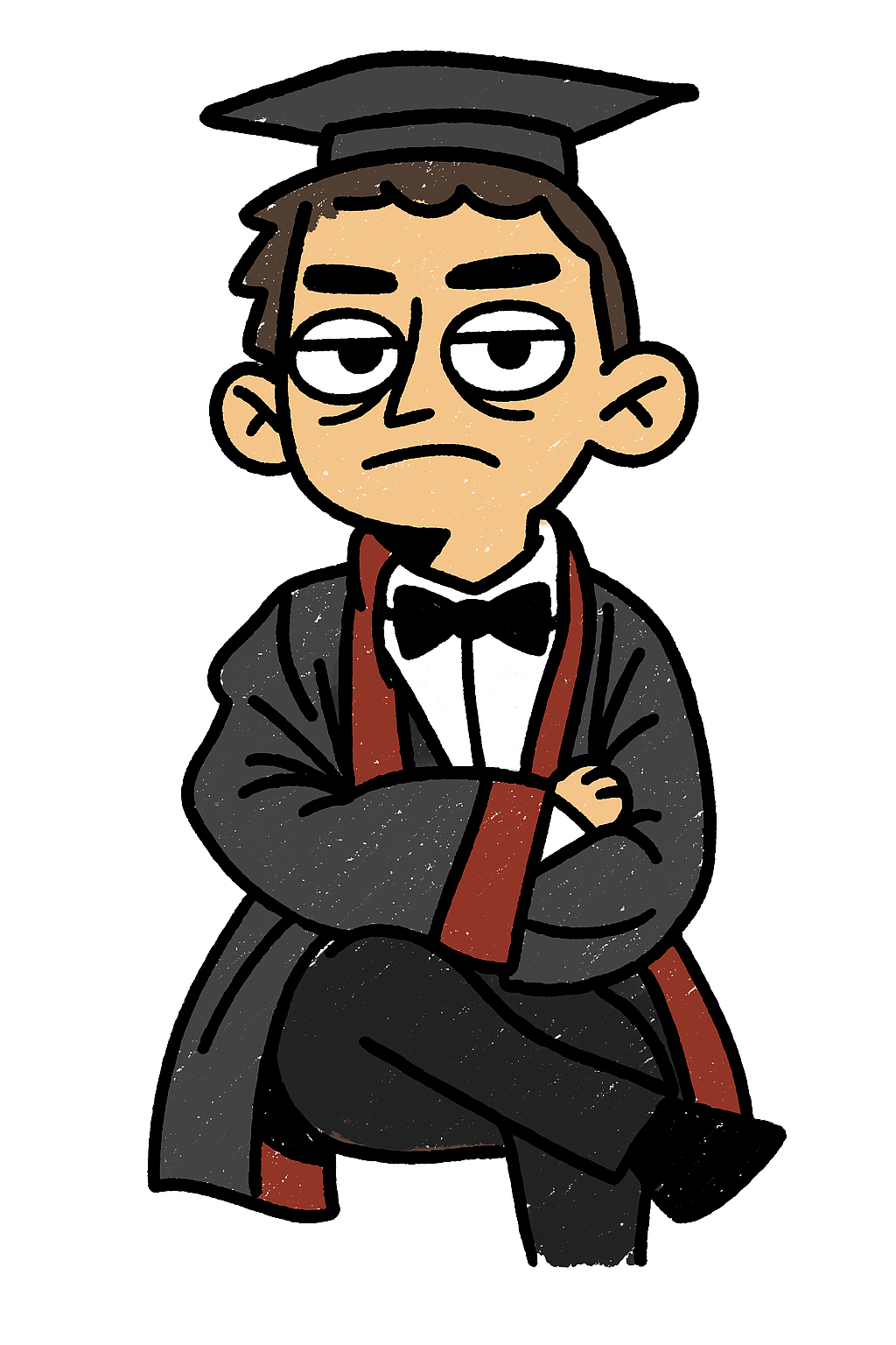 Turn the uploaded photo into a simple 2D doodle cartoon portrait